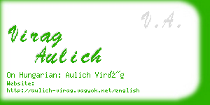 virag aulich business card